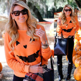 Halloween party pumpkin sweater