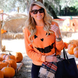 Halloween party pumpkin sweater