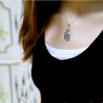 Multi Color Heart In Bottle Crystal Necklace