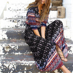 Light V-neck Floral Print Dress