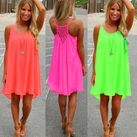Fluorescent Summer Dresses MultiColor
