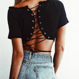 Sexy Bandage Lace Up Bustier Crop Top