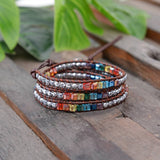 Chakra Leather Handmade Bracelet