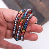 Chakra Leather Handmade Bracelet