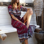 Light V-neck Floral Print Dress