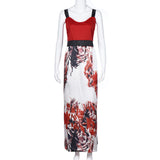 Plus Size Women Floral Printed Long Dress