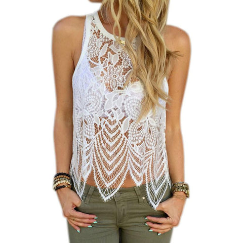 Elegant Tank Top Crochet For Women