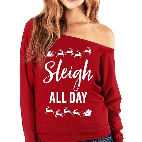 Womens Christmas Long Sleeve Sweatshirt
