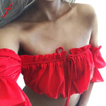 Bandage Crop Fashion Off-Shoulder Top