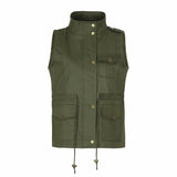Lightweight Sleeveless Stretchy Jacket with Zipper