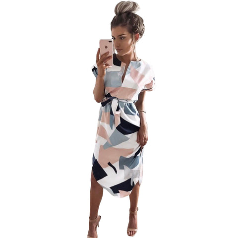 Geometric Print Dress