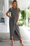 O-neck Sort Sleeve Dress