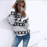 Xmas Floral Print Long Sleeve Blouse