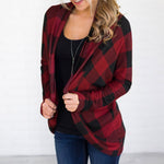Long Autumn Lattice Print Coat