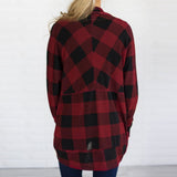 Long Autumn Lattice Print Coat