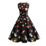 Christmas Print Party Dress