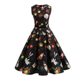 Christmas Print Party Dress