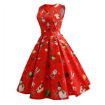 Christmas Print Party Dress