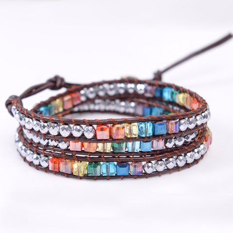 Chakra Leather Handmade Bracelet