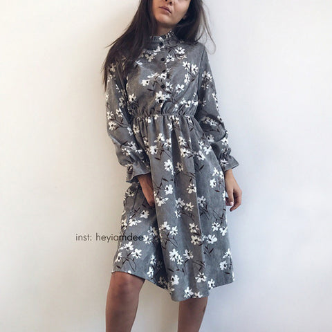 Elastic Waist Vintage Dress 18 Colors