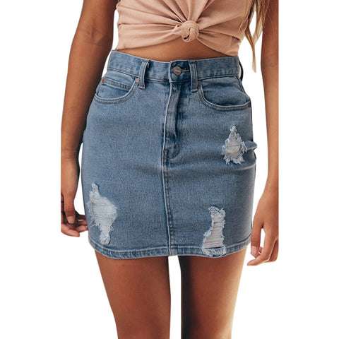 Women Denim Jeans Short Skirt
