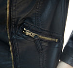 Black Slim PU Leather Jacket