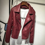 Black Slim PU Leather Jacket