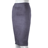 Women Skirts Suede (Plus Sizes)