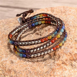 Chakra Leather Handmade Bracelet