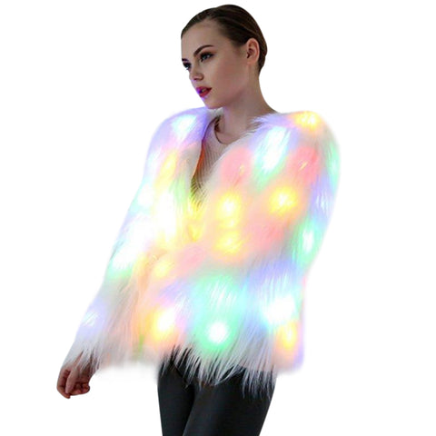 Faux Fur LED Light Coat