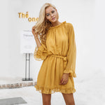 Lace up Backless Dress