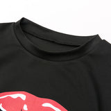 Cartoon Lip Print Top