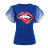 Cartoon Lip Print Top