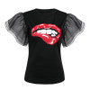 Cartoon Lip Print Top