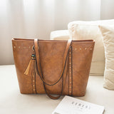 Rivet PU Leather Handbag / Shoulder Bag