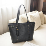 Rivet PU Leather Handbag / Shoulder Bag