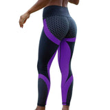 Mesh Pattern Elastic Leggings