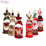 Christmas Wine Bottle Decorations