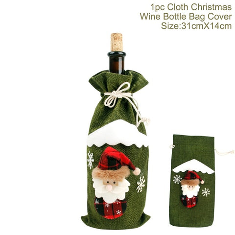 Christmas Wine Bottle Decorations
