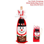 Christmas Wine Bottle Decorations
