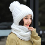 Winter Hooded Knitted Hat