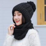 Winter Hooded Knitted Hat