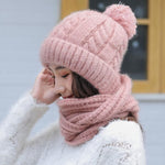 Winter Hooded Knitted Hat