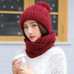 Winter Hooded Knitted Hat