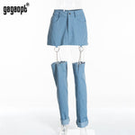 Hollow Out Denim Jeans