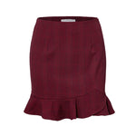 Conmoto Wine Red Vintage Casual Skirt